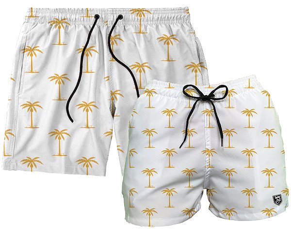 Kit Shorts Masculino e Feminino de Tactel | Coqueiros Amarelos