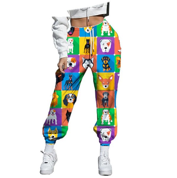 Calça Feminina de Moletom | Cachorros