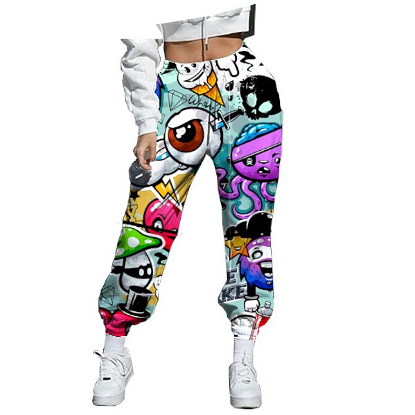 Calça Feminina de Moletom | Polvo Grafite