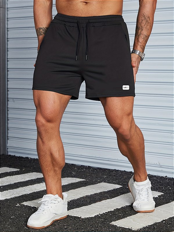 Short de Malha Masculino Preto