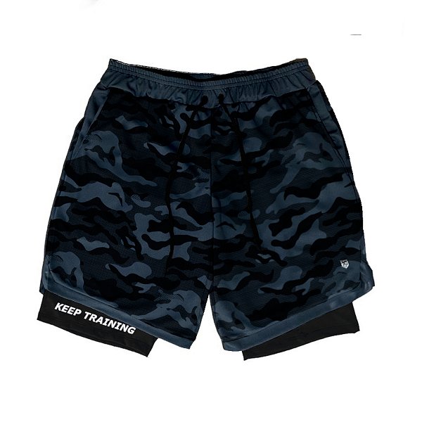 Short Compressão 2 em 1 Para Treino Academia em Dry Fit