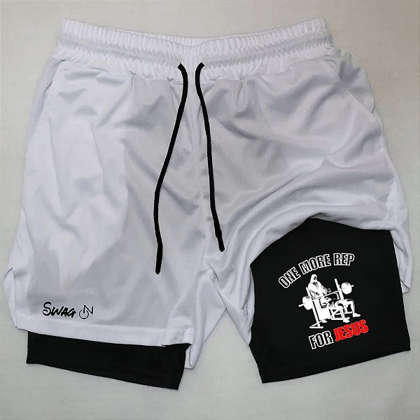 Short Treino Academia Ciclista Compressão 2 em 1