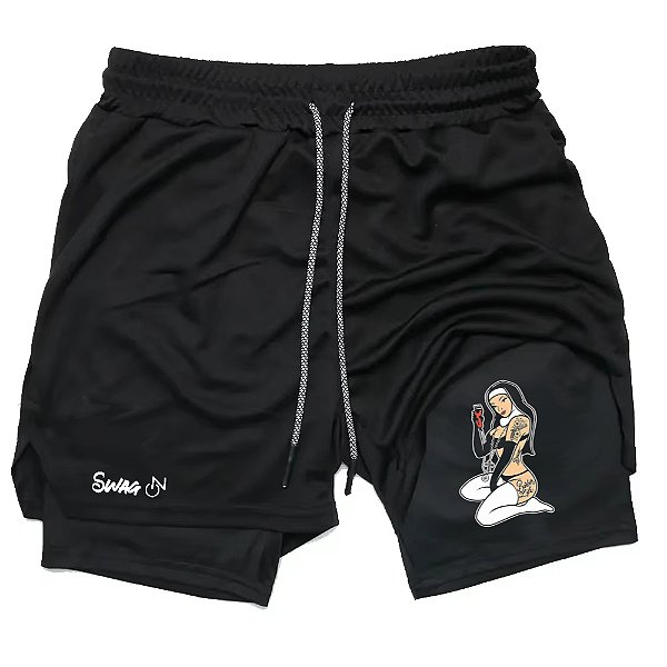 Short de Compressão Academia Masculino Gym Dry Fit