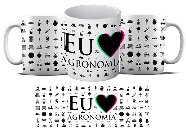 Caneca Personalizada - Curso Agronomia - Eu amo Agronomia MD02