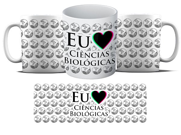 Caneca Personalizada - Curso Ciencias Biologicas Biologia - Eu amo Ciencias biologicas logo MD04