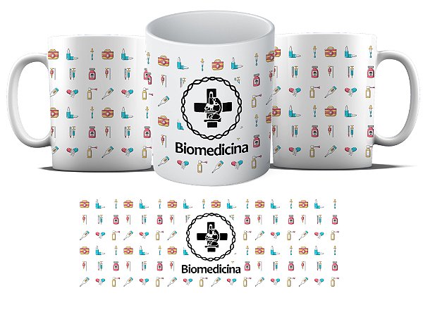 Caneca Personalizada - Curso Biomedicina - Biomedicina logo MD01