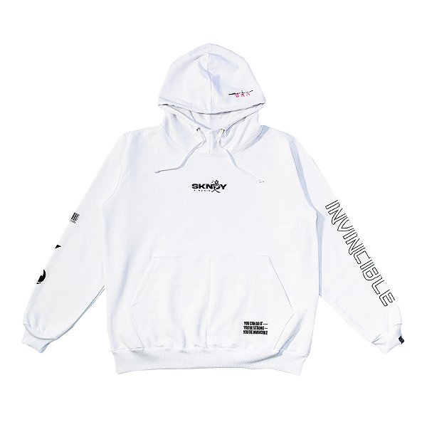 MOLETOM SKNDY X RONIN "INVINCIBLE" BRANCO