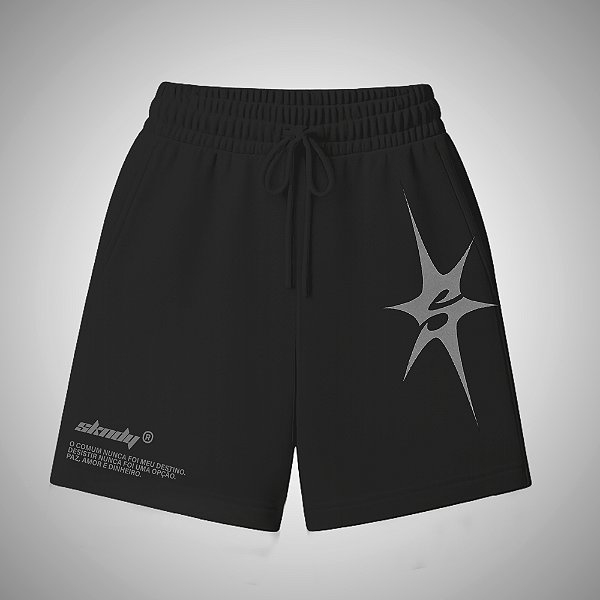 SKNDY PROGRESS 2.0 BERMUDA MOLETOM PRETO