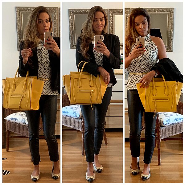 Bolsa amarela de couro Clearance