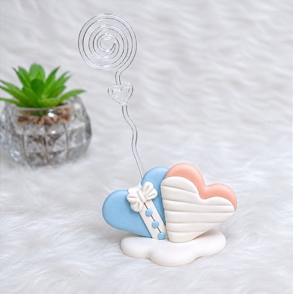 Lembrancinha de Casamento em Biscuit: Kit 10 corações Unidos