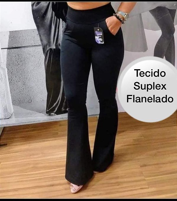 Calça Flare Flanelada/felpada - Anac Fashion