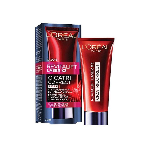 Creme Facial Loreal Revitalift Laser 3X Cicatri Correct Fps25 30Ml