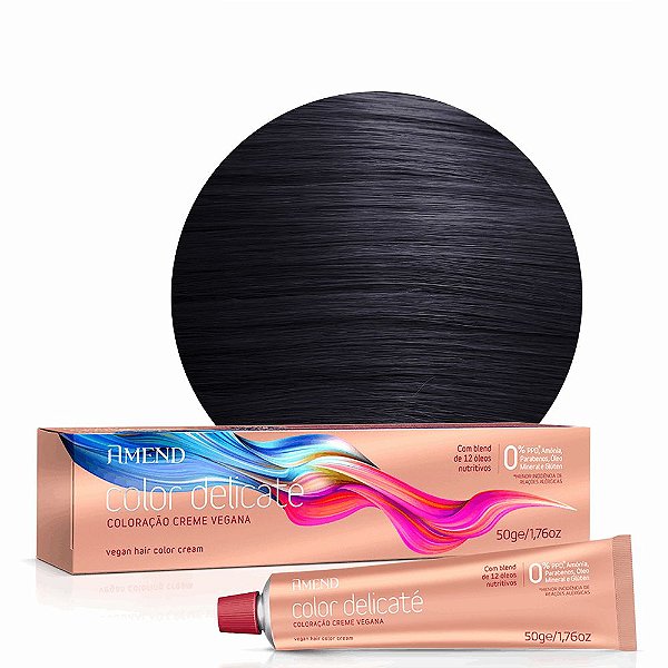 Coloração Amend Vegana Color Delicaté 1.0 Preto