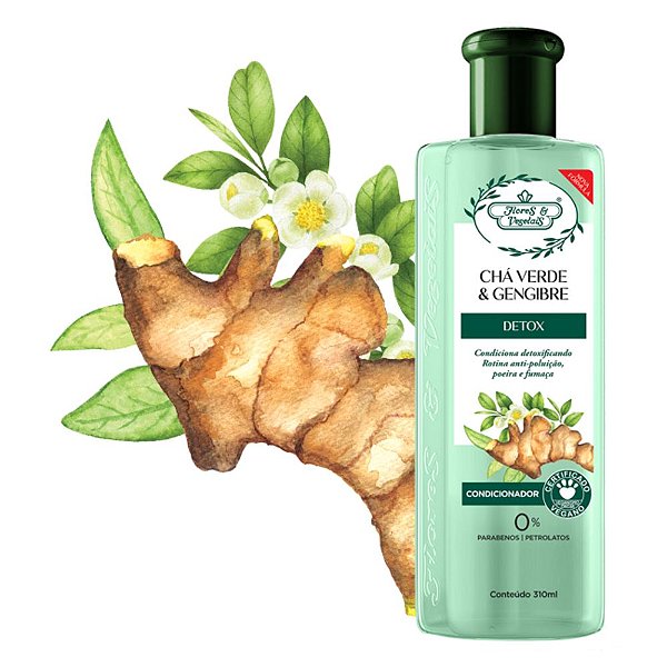 Condicionador Flores & Vegetais Chá Verde e Gengibre 310ml