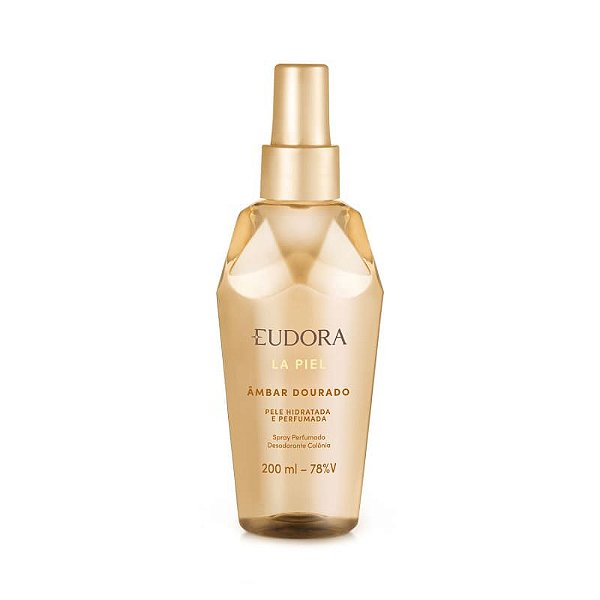 Desodorante Colonia Spray Eudora La Piel Ambar Dourado 200ml
