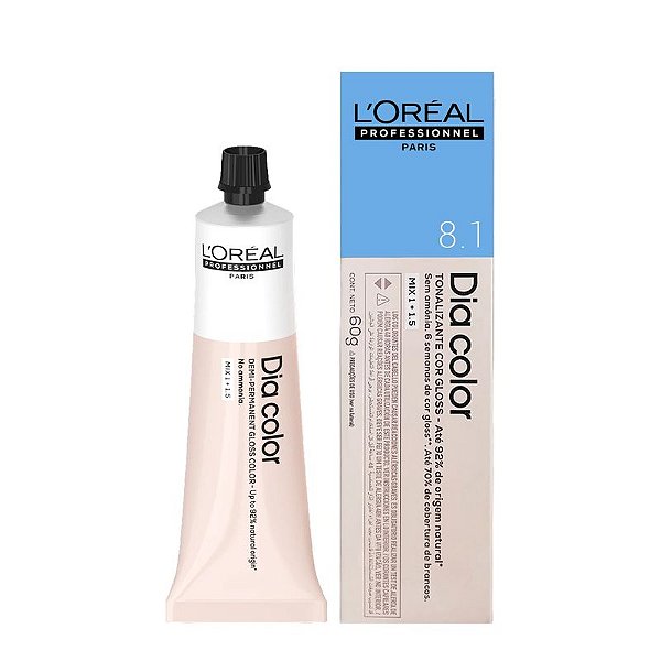 Tonalizante Loreal DiaColor 8.1 Louro Claro Acinzentado 60gr