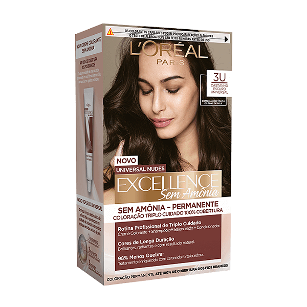 Coloração Loreal Imedia Sem Amônia 3 Castanho Escuro