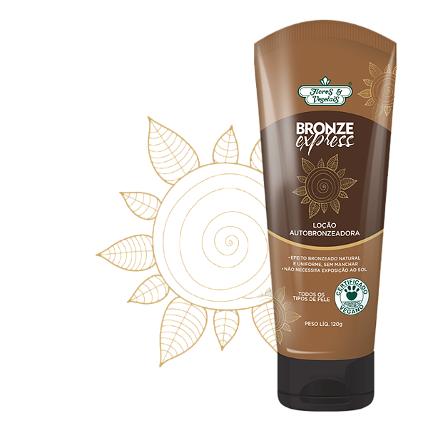Loção Autobronzeadora Flores & Vegetais Bronze Express 120Gr