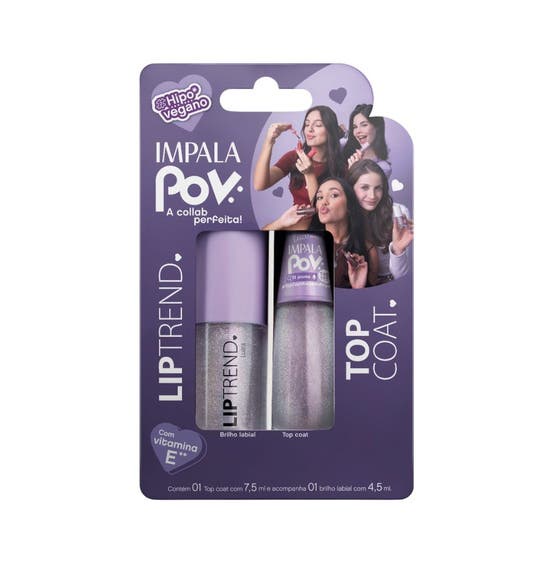 Kit Impala POV Top Coat + Gloss Labial Luara