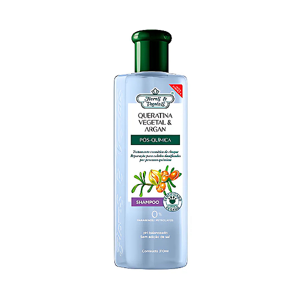 Shampoo Flores & Vegetais Tratamento de Choque Pós Química 300Ml