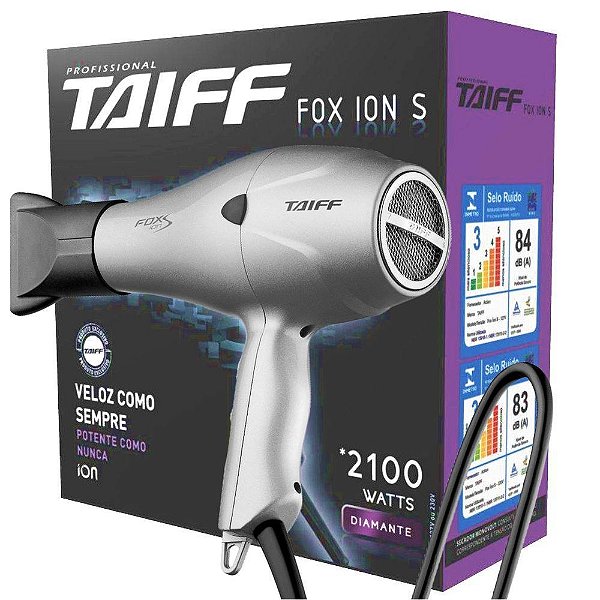 Secador Taiff Fox Ion S 2100W Prata 127V
