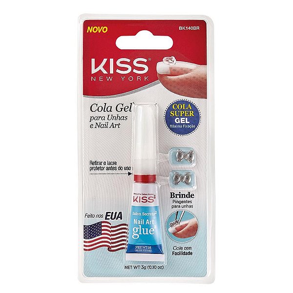 Cola De Unhas Kiss Gel Nail Art BK140BR