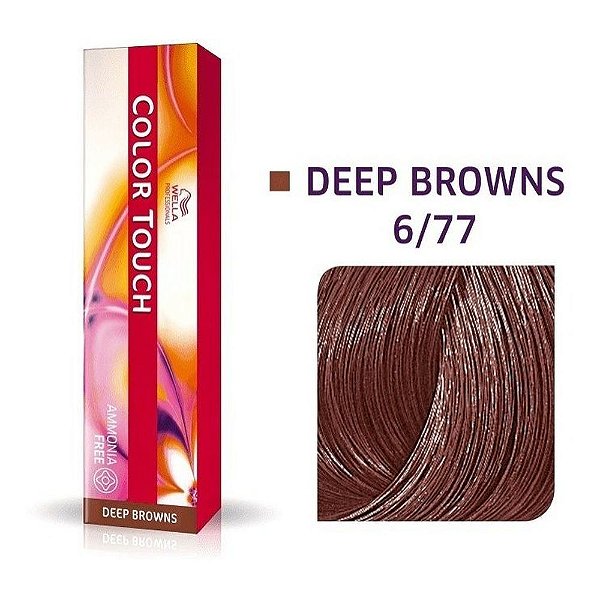 Tonalizante Wella Color Touch 6/77 60gr Louro Escuro Marrom Intenso