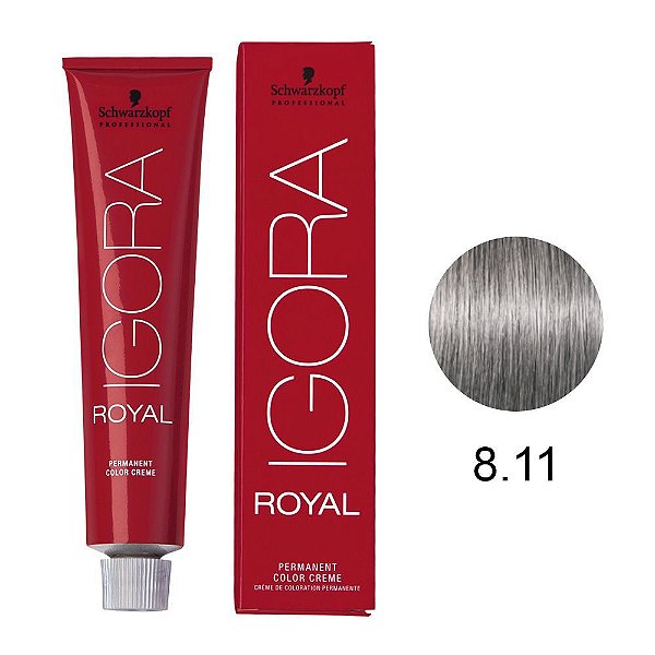Coloração Schwarzkopf Igora 8-11 Louro Claro Cinza Extra