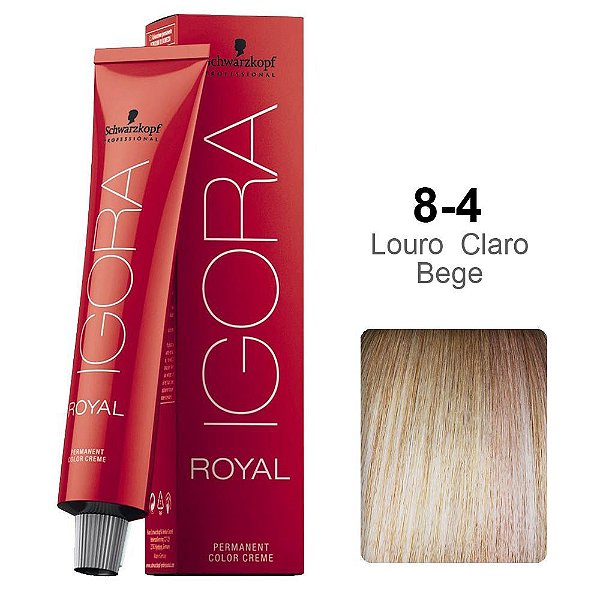 Coloração Schwarzkopf Igora 8-4 Louro Claro Bege
