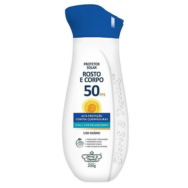 Protetor Solar Rosto/Corpo Fps50 Flores & Vegetais 200Gr
