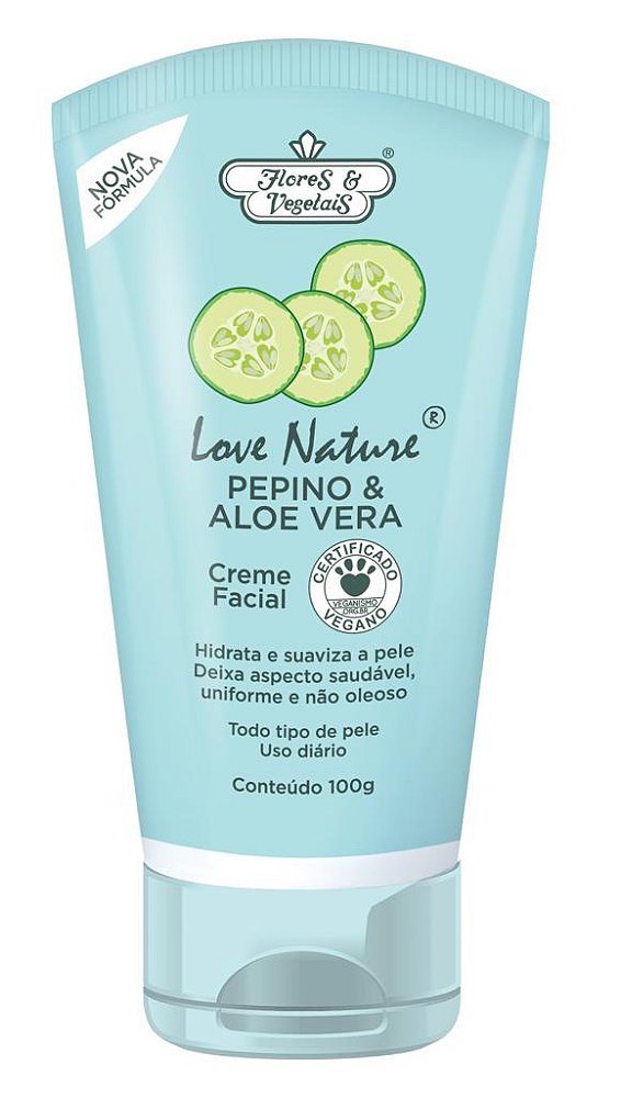 Creme Facial De Pepino Flores & Vegetais 100Gr