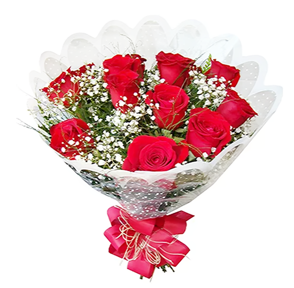 109 - Buquê 12 rosas vermelhas
