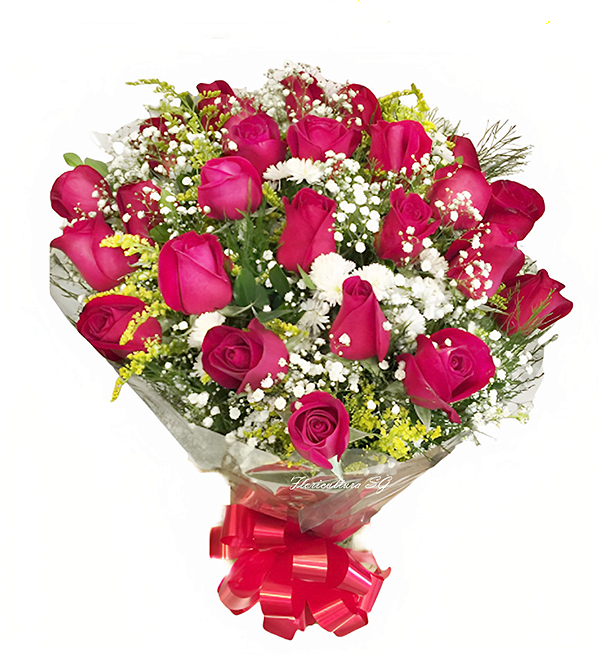 148 - Buquê 24 rosas vermelhas