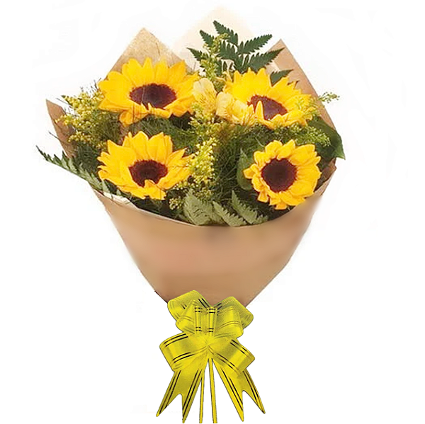 1049 - Arranjo com 4 girassóis