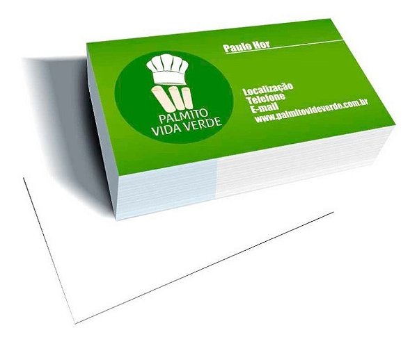 Cartão De Visita Verniz Total Frente 250gr 4x0 Verso Branco 1.000 und