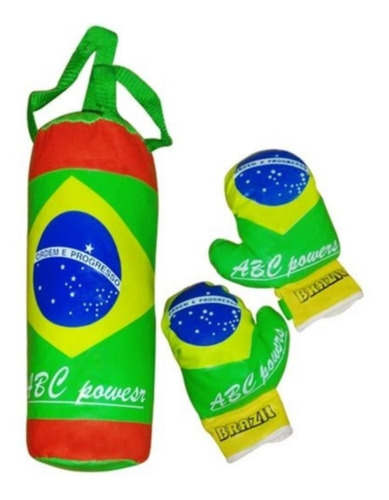 Kit Completo De Boxe Campeões Brasileiro Infantil Com Luvas