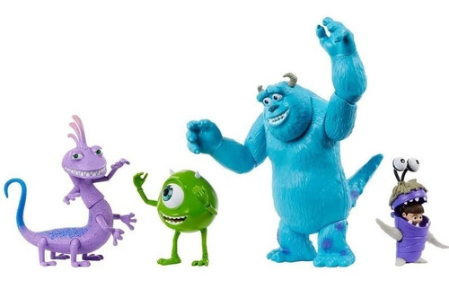 Conjunto Figura De Ação Disney Pixar Monstros S.a 4 Bonecos