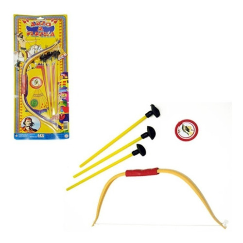 Kit Arco E Flecha Com 3 Ventosa E Alvo Infantil Brinquedo