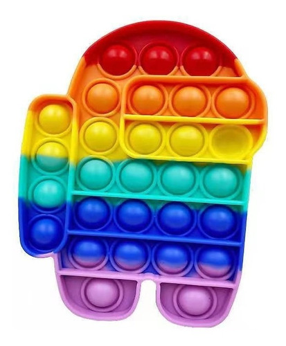Pop It Fidget Toy Fidget Toy Pop Among Us Rainbow