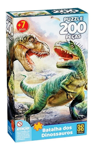 Puzzle Quebra-cabeça Batalha Dos Dinossauros 200 Peças