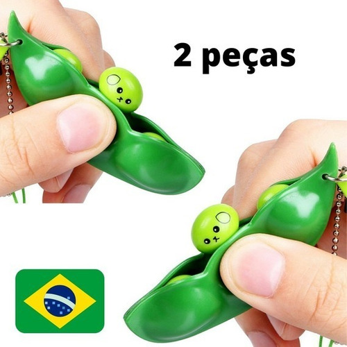 Kit 2 Peças Anti Stress Chaveiro Ervilhas Fidget Toy Pop It