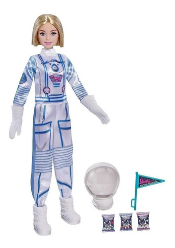 Boneca Barbie Profissões - Astronauta - De Luxo Com Capacete
