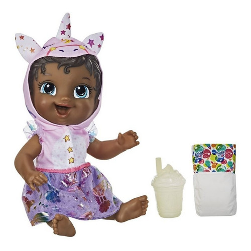 Boneca Baby Alive Tinycorn Fantasia De Unicórnio Negra