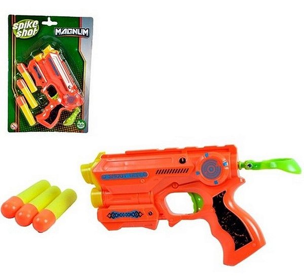 Kit 2 pistolas / arma de brinquedo com 6 dardos revolver infantil