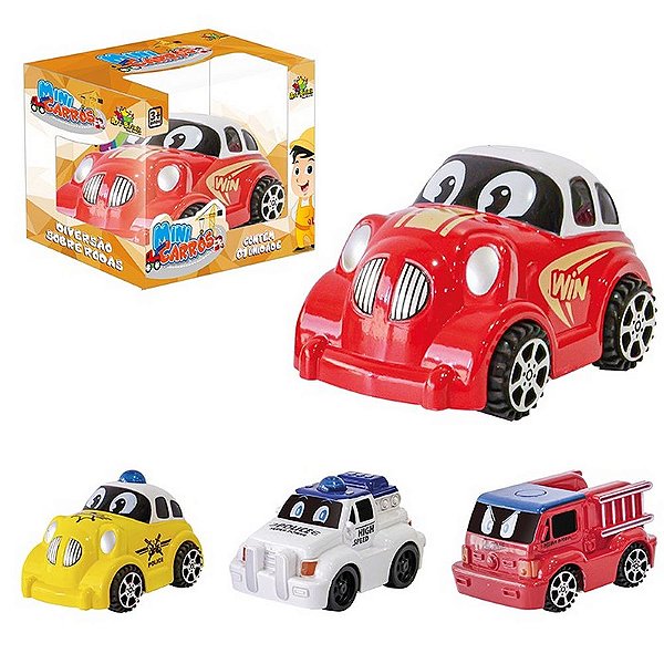 Kit Mini Carrinhos de Corrida a Fricção 6 Unidades - Cores e Modelos  Sortidos Brinquedos Bambalalão Brinquedos Educativos