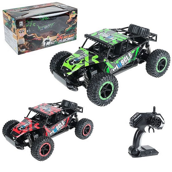 Carrinho De Controle Remoto 7funcoes 1:16 Extreme Racing Verde