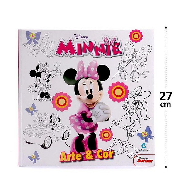 Livro Para Colorir Disney Minnie Arte E Cor Com 36 Folhas