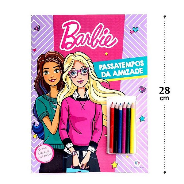 Livro De Atividades E Desenhos Com Lápis Cor Barbie
