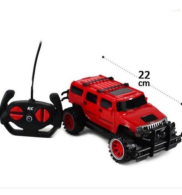 Carro De Controle Remoto 4x4 Monster Truck - Jipe 7 Funções Vermelho