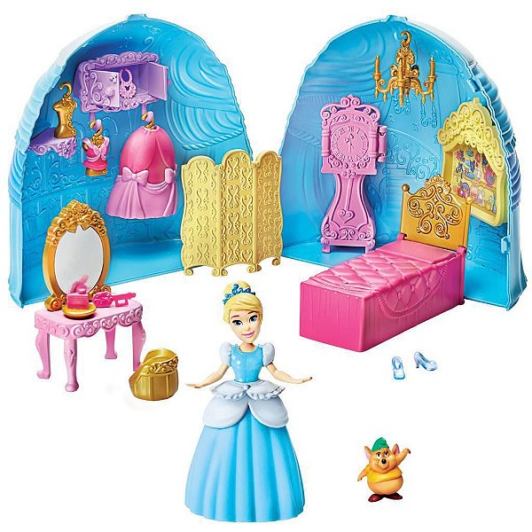 Boneca Disney Princessa Cinderela Vestido Supresa - Quarto Magico